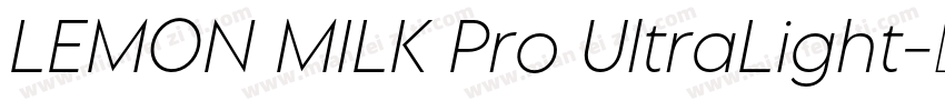 LEMON MILK Pro UltraLight字体转换